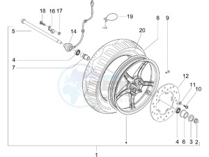 Runner 50 SP SC drawing Front wheel