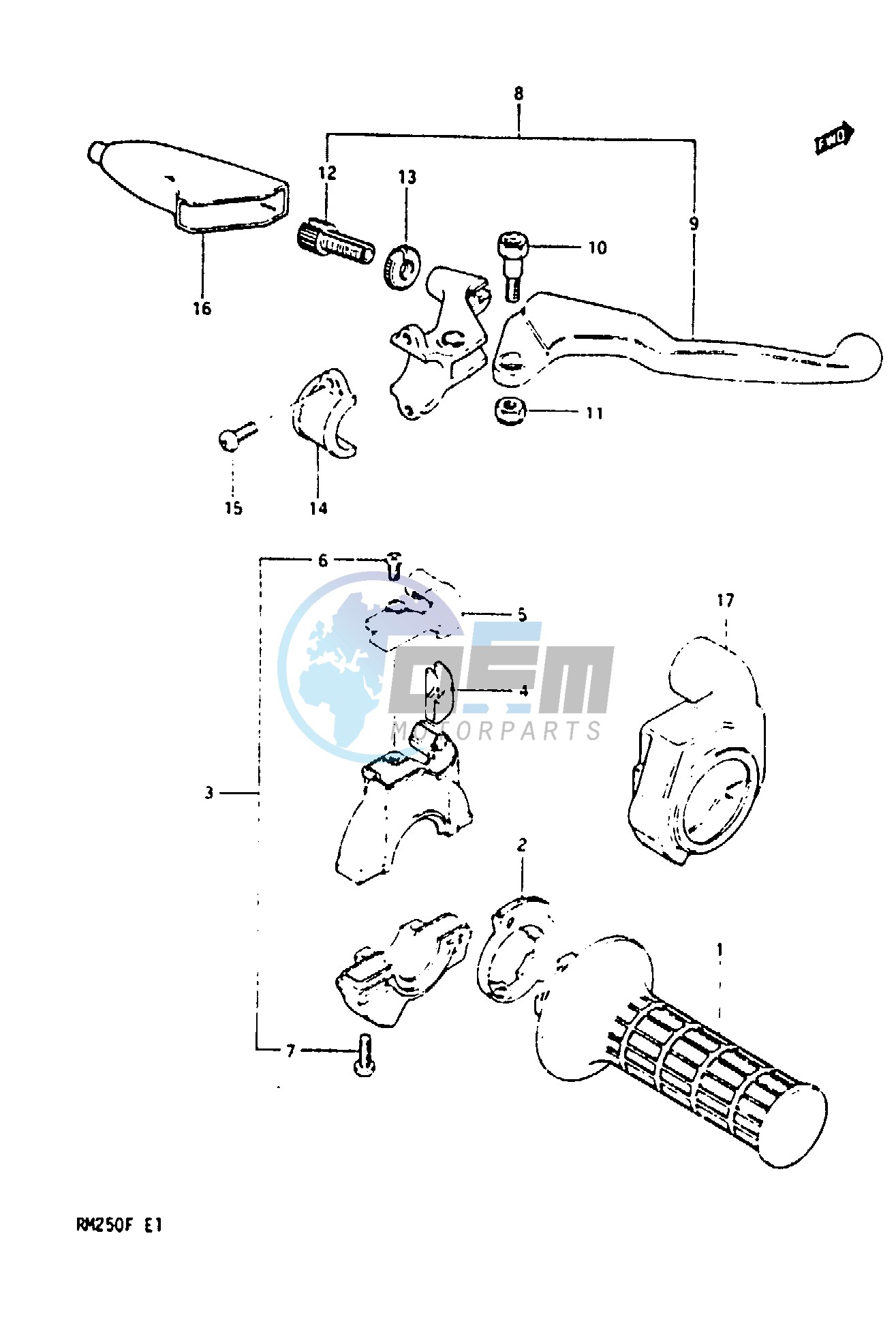 RIGHT HANDLE SWITCH (MODEL E)