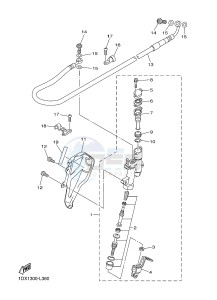 WR450F (1DX1 1DX2) drawing REAR MASTER CYLINDER