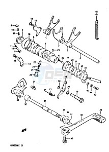 GSX550E (E1) drawing GEAR SHIFTING