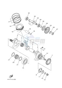 YFM700FWAD YFM7FGPSEB GRIZZLY 700 EPS SPECIAL EDITION (1HPB) drawing CRANKSHAFT & PISTON