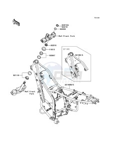 KLX250 KLX250S9F GB XX (EU ME A(FRICA) drawing Frame