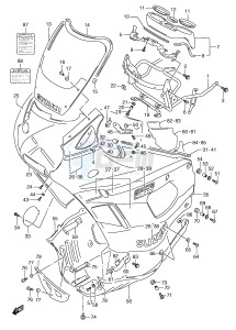 GSX750F (E2) drawing COWLING (MODEL M)