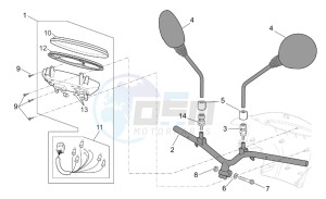 Scarabeo 50 Di-Tech drawing Handlebar - Dashboard