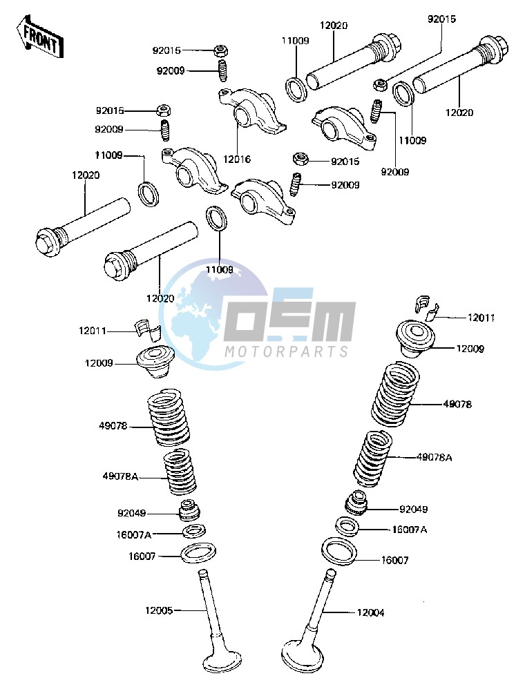 ROCKER ARMS_VALVES -- KZ440-D2_D3_D4- -