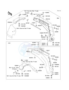 KAF 620 E [MULE 3010 4X4] (E1-E5) [MULE 3010 4X4] drawing FRONT FENDER-- S- --- KAF620-E2- -