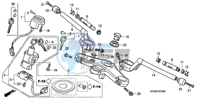 HANDLE PIPE/TOP BRIDGE