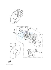 YXR700F YXR7FSPB RHINO 700 SPORTS EDITION (1RB9 1RBA 1RBB) drawing FRONT BRAKE CALIPER