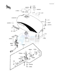 KZ 750 F [LTD SHAFT] (F1) [LTD SHAFT] drawing FUEL TANK