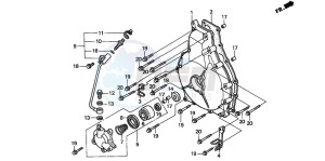 GL1500CD drawing CLUTCH COVER