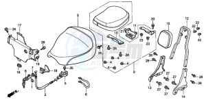 GL1500C drawing SEAT