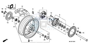 CBR600RRB drawing REAR WHEEL