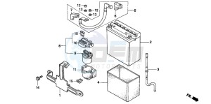 XL600V TRANSALP drawing BATTERY