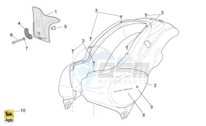 Scarabeo 100 4T e3 drawing Rear body I