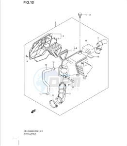 DR125SML0 drawing AIR CLEANER