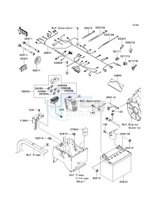 KRF 750 C [TERYX 750 4X4] (C8F) C8F drawing CHASSIS ELECTRICAL EQUIPMENT