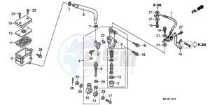 CBR600RA9 Europe Direct - (ED / ABS MME) drawing REAR BRAKE MASTER CYLINDER (CBR600RA)