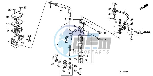 REAR BRAKE MASTER CYLINDER (CBR600RA)