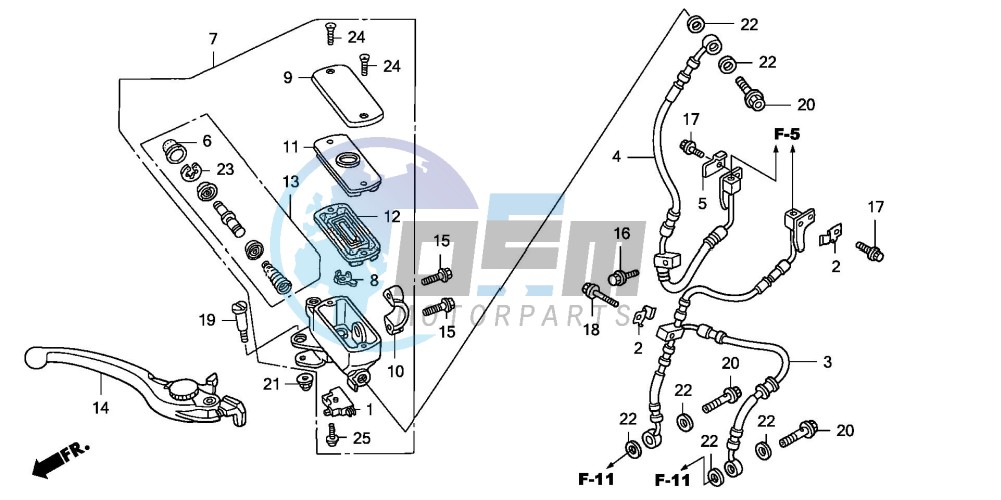 FR. BRAKE MASTER CYLINDER (CB1300A/SA)