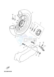 YN50 OVETTO (2APG) drawing REAR WHEEL