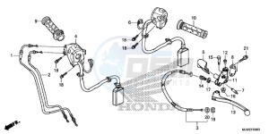 CBR500R England - (3ED) drawing HANDLE LEVER/SWITCH/CABLE