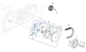 Scarabeo 500 drawing Primary transmission