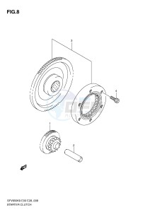 SFV650 (E3-E28) Gladius drawing STARTER CLUTCH