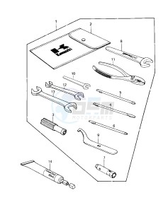 KZ 250 D [KZ250] (D1) [KZ250] drawing OWNER TOOLS -- 80 D1- -