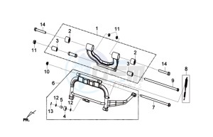 CRUISYM 125I ABS (L8 L9) EU EURO4 drawing MAIN STAND ASSY