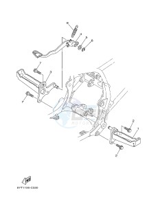 YFM350 YFM35RB RAPTOR 350 (1BS8 1BS7) drawing STAND & FOOTREST