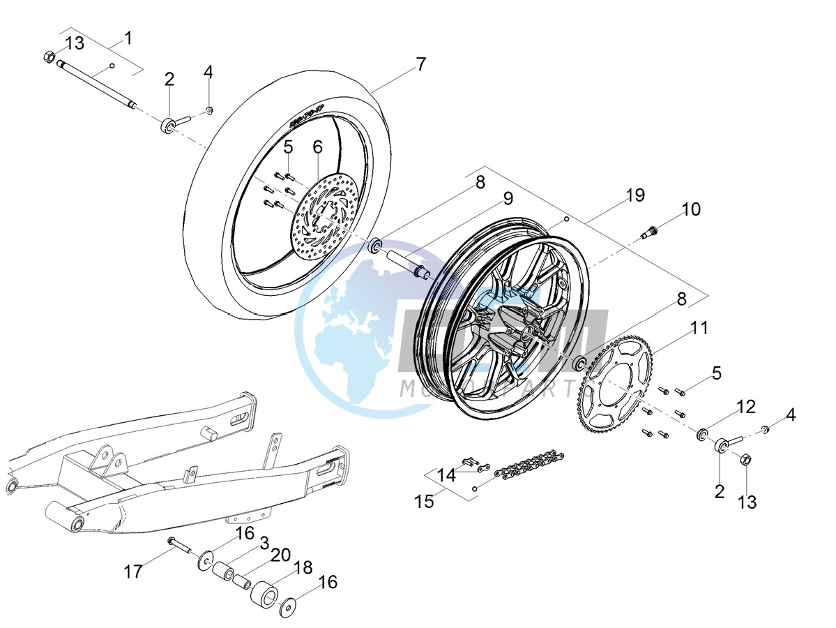 Rear wheel