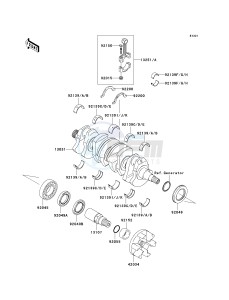 JT 1500 C [ULTRA LX] (C7F-C8F ) C8F drawing CRANKSHAFT