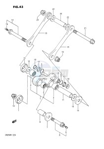 DR250 (E24) drawing REAR CUSHION LEVER