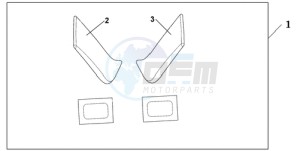 NT700VA Europe Direct - (ED) drawing KNEE PAD SET