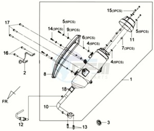 JOYMAX 125i drawing EXHAUST