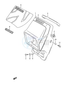 TS200R (E28) drawing HEADLAMP COVER