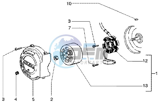 Flywheel magneto