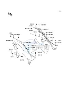 KVF750_4X4 KVF750D8F EU GB drawing Side Covers