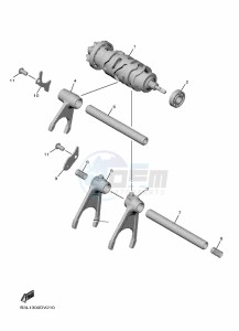 YZF1000 YZF-R1 (B3LS) drawing SHIFT CAM & FORK