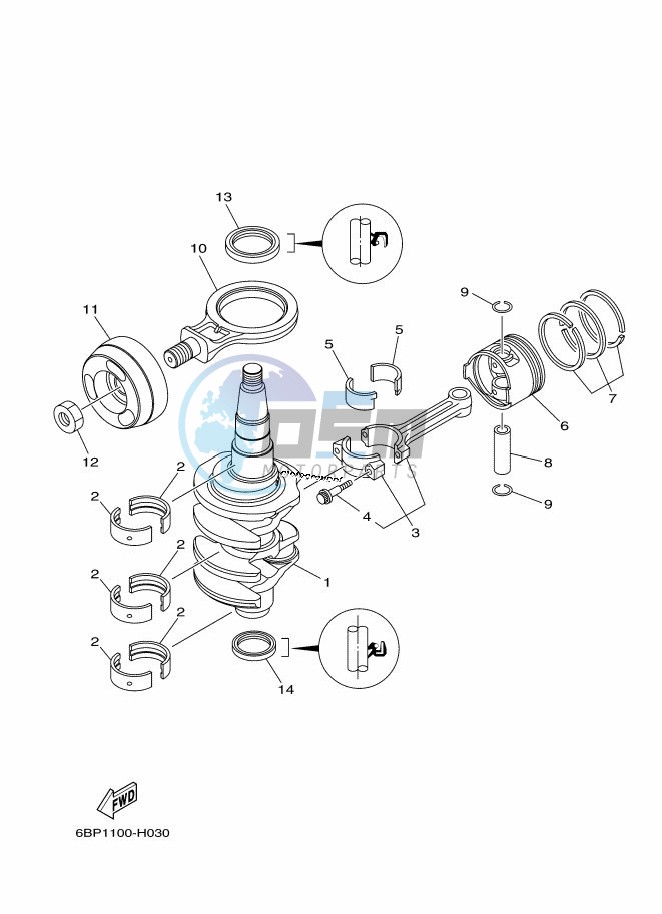 CRANKSHAFT--PISTON