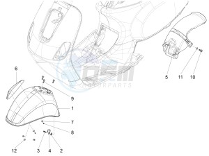 S 150 4T 2V ie E3 College drawing Wheel housing - Mudguard