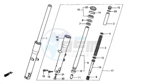 VT750DC SHADOW drawing FRONT FORK