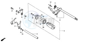 VT600CD drawing GEARSHIFT DRUM