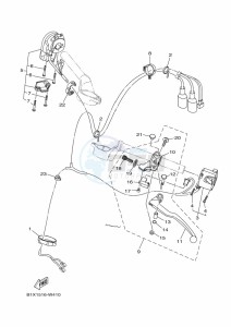 YZF250-A (B1X7) drawing HANDLE SWITCH & LEVER