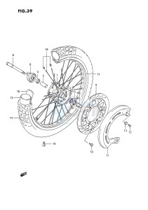 DR650 (E4) drawing FRONT WHEEL