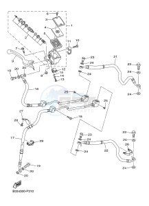 XVS950CR BOLT C-SPEC (B33N) drawing FRONT MASTER CYLINDER