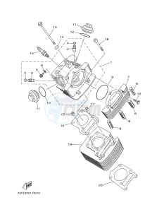 XTZ125E (1SBB) drawing CYLINDER