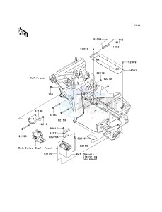 KAF 400 A [MULE 610 4X4] (A6F-AF) A8F drawing ENGINE MOUNT