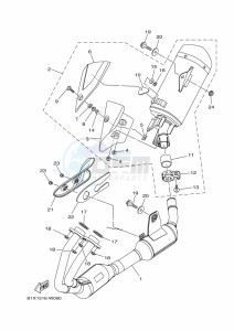 YZF250-A (B1X4) drawing EXHAUST