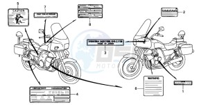 CBX750P2 drawing CAUTION LABEL